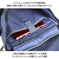 スワン Number 2段スクエアリュック 33L 61007 グレー 1個（直送品）