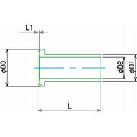 フジキン ガスケットツギテ UPGー9.52MSーL30ーHC22 1個（直送品）