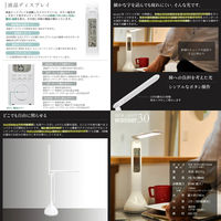 大河商事 LED 卓上ライト充電式・折りたたみ式・調光3段階 ブラック wasser30 1台（直送品）