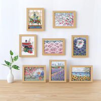 (Thred) 刺しゅうキット 『クロスステッチキット 6月 ローズガーデン』 縦20×横15cm 7546 OLY-K7546 1組（直送品）