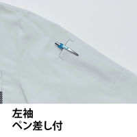 Asahicho(旭蝶繊維) 0028 半袖ファブリックシャツ ブラック Mサイズ 1枚（直送品）