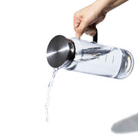 LOG 耐熱ガラスウォータージャグ ハンドル付き 1.4L 1個 食洗機対応 熱湯可 フィルター付き 冷水筒 シービージャパン