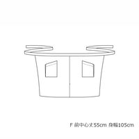 ボンマックス スリット入りミドルエプロン ブラック F FK7208 FK7208-16-999 1枚（直送品）