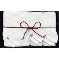 【手土産やお祝いに】 極金のしゃり(R) 極銀のしゃり 今治タオル・バスタオル ギフトセット ギフトカード　桐箱　専用紙袋付き（直送品）