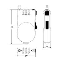 エスコ 1220mm ワイヤーロック(ダイヤル錠式) EA983SF-101 1個（直送品）