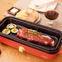 ライフオンプロダクツ PRISMATE（プリズメイト） スリムホットプレート PR-SK035-RD レッド 楽しく使えるレシピブック付