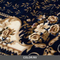 イケヒコ DXミレアム ラグ 1800×1800mm ネイビー 1273180192301 1枚（直送品）