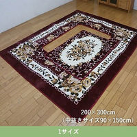 イケヒコ H・エメル ブラウン 200×300cm 中抜きサイズ:90×150cm 1340220062313 1個（直送品）