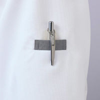 住商モンブラン コックコート兼用長袖 白/グレー L SC001-01 1枚（直送品）