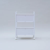 YAMAZEN ファイルワゴン 収納ラック 2段 スチール棚 A4対応 キャスター付き MFRW-S2(MWH) 1台（直送品）