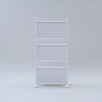 YAMAZEN ファイルワゴン 収納ラック 3段 スチール棚 A4対応 キャスター付き MFRW-S3(MWH) 1台（直送品）