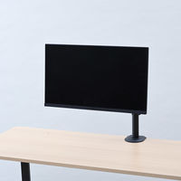 YAMAZEN モニターアーム シングル 最大32インチ対応 耐荷重9kg LMA-S(BK) 1台（直送品）