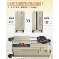 スーツケース 拡張機能・HINOMOTO超静音キャスター【NT-XB0502】 NT-XB0502 シャンパンゴールド L 1台（直送品）