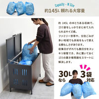 【軒先渡し】B.Bファニシング 屋外ゴミ収納庫 Lucre Mサイズ 幅820×奥行475×高さ615mm 145L ダークグレー 1台（直送品）