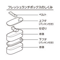フレッシュランチボックス 600mlミントDJT-601W MNT 1個 食洗機可 電子レンジ可 2段式お弁当箱 スリム サーモス
