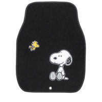 BONFORM カーマット スヌーピープレーン 4点セット ウッドストック1台分 6460-07BK 1個（直送品）