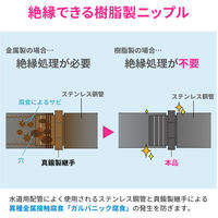 カクダイ 絶縁フレキニップル GA-JE050 1個（直送品）