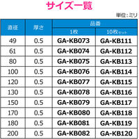 カクダイ ステンレスプレート120ミリ穴無10枚 GA-KB115 1セット(10枚入)（直送品）
