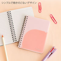 日本ノート ノート リングノート パペルール A6 7mm罫 60枚 ピンク PT111P 1冊