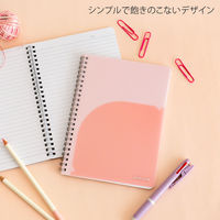 日本ノート ノート リングノート パペルール A5 7mm罫 50枚 ピンク PT112P 1冊