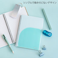 日本ノート ノート リングノート パペルール A5 7mm罫 50枚 ライトブルー PT112LB 1冊
