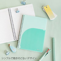 日本ノート ノート リングノート パペルール A5 7mm罫 50枚 ミントグリーン PT112MG 1冊