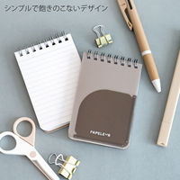 日本ノート ノート リングノート メモ パペルール A7 6mm罫 60枚 グレー E982GR 1冊