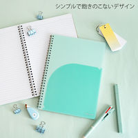 日本ノート ノート リングノート パペルール セミB5 7mm罫 50枚 ミントグリーン PT114MG 1冊