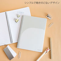 日本ノート ノート リングノート パペルール セミB5 7mm罫 50枚 ホワイト PT114W 1冊