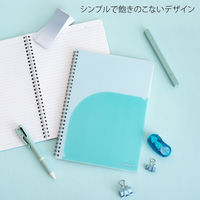 日本ノート ノート リングノート パペルール セミB5 7mm罫 50枚 ライトブルー PT114LB 1冊