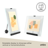 アントレックス Umbra フルート フォトフレーム ガラス スチール 20×23cm ブラック 482872 1個（直送品）