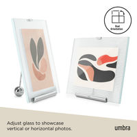 アントレックス Umbra フルート フォトフレーム ガラス スチール 20×23cm シルバー 482871 1個（直送品）