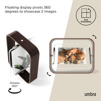 アントレックス Umbra フォトフレーム ベルウッドデスクフレーム 18.8×23.9cm 木製 ガラス ウォルナット 482880 1個（直送品）