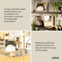 アントレックス Umbra フォトフレーム ベルウッドデスクフレーム 26×31cm 木製 ガラス ナチュラル 482882 1個（直送品）