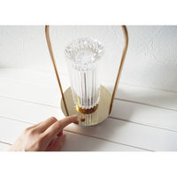 ケーアイジャパン テーブルライト ガラス製 無段階調光 充電式 クラルテ ライン LEDランタン 495440 1個（直送品）