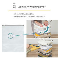 アストロ 衣類用一体型圧縮ボックス 専用圧縮袋 3枚組 623-51 1セット(3枚)（直送品）