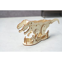 セトクラフト ペンスタンド 天然木 色塗り 恐竜 組立て式 ティラノサウルス 498941 1個（直送品）