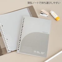 日本ノート バインダー穴つき ワイヤー綴じノート パペルール A5 7mm 16枚 XPL01 1冊