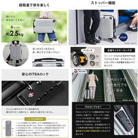 EMA スーツケース 38L相当 Sサイズ ブラック SunRuck SR-DT038-BK 1個（直送品）