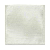 無印良品 ふっくらパイルハンドタオルループ付き（柄） ３４×３５ｃｍ グリーンストライプ 良品計画