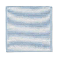 無印良品 ふっくらパイルハンドタオルループ付き（柄） ３４×３５ｃｍ ブルーストライプ 良品計画
