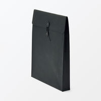 無印良品 ジーンズラベル 書類ケース 玉ひも付き Ａ４用 ダークグレー 良品計画