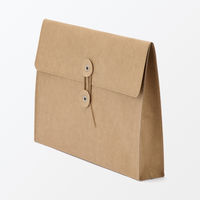 無印良品 ジーンズラベル 書類ケース 玉ひも付き Ａ５用 ブラウン 良品計画