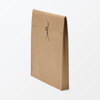 無印良品 ジーンズラベル 書類ケース 玉ひも付き Ａ４用 ブラウン 良品計画