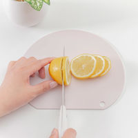 なめらか抗菌まな板 ワイド スモーキーピンク NC-SPL 1個 刃当たり ゴム感覚  抗菌剤練り込み かまぼこ型 伊原企販