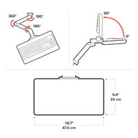Ergotron LX Pro ウォールマウントキーボードアーム ホワイト 45-685-290 1台（直送品）