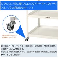 軽量作業用/天板付き150ワゴン 耐荷重50kg キャスター付きH950mm 棚板2段 低圧メラミン天板 ワークテーブル150シリーズ HT（直送品）
