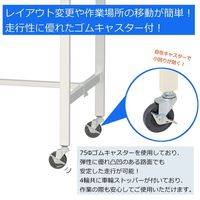 実験用作業台/耐荷重128kg キャスター付きH1035mm 全面棚付き 耐薬品ケミテクト天板 ワークテーブルLABシリーズ SLKHCー1（直送品）