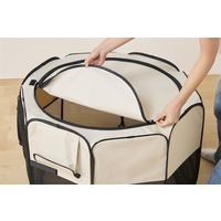 アイリスオーヤマ 折りたたみファブリックサークル Sサイズ POTSー800B ベージュ POTS-800B-T 1台（直送品）