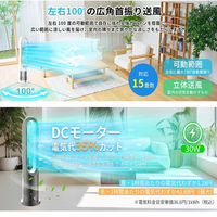 ケイ・エス・ケイ タワーファン・セラミックヒーター030(シルバー+ホワイト) UML-030JR 1台（直送品）